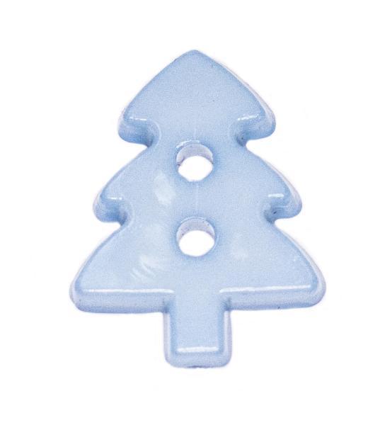 Kids button as a Christmas tree in dark blue 17 mm 0,67 inch